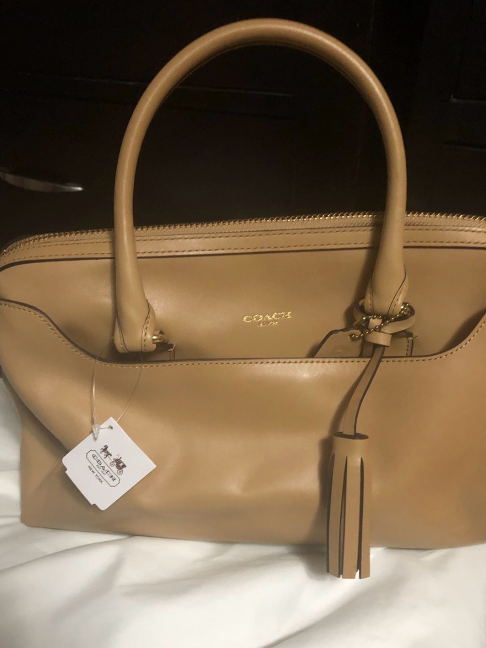 TAN COACH LEGACY LEATHER HALEY (NWT)